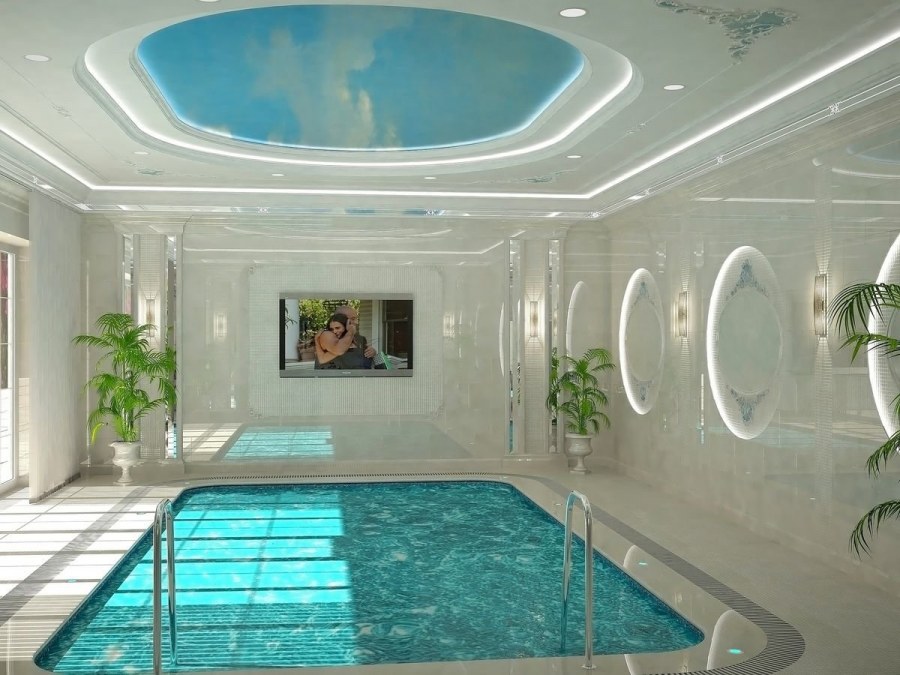 Интерьер помещения бассейна