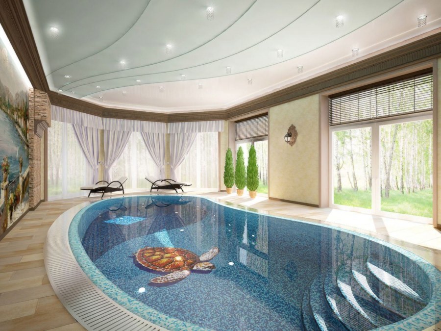 Шикарный бассейн в доме