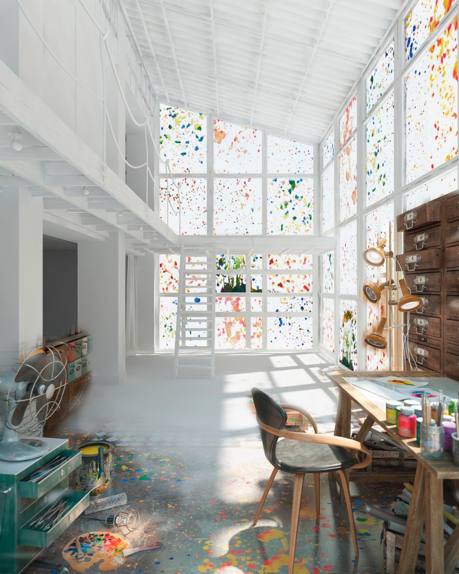 Художественная студия интерьер