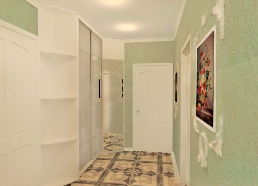 Фисташковый коридор в квартире