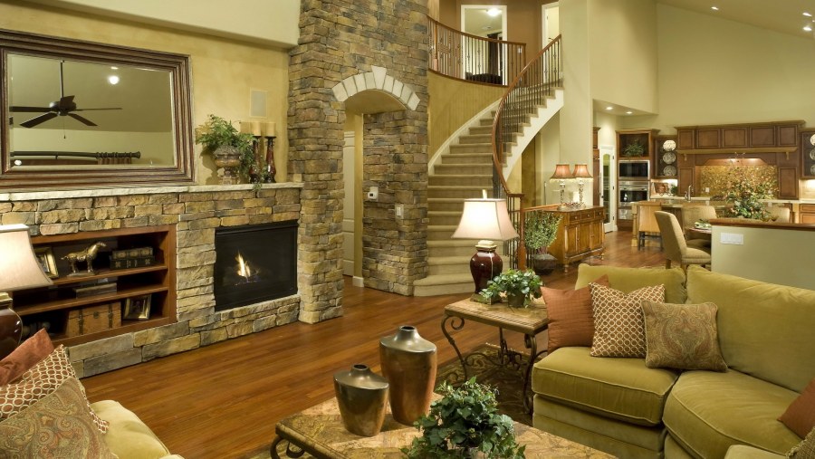 Интерьер каминной комнаты