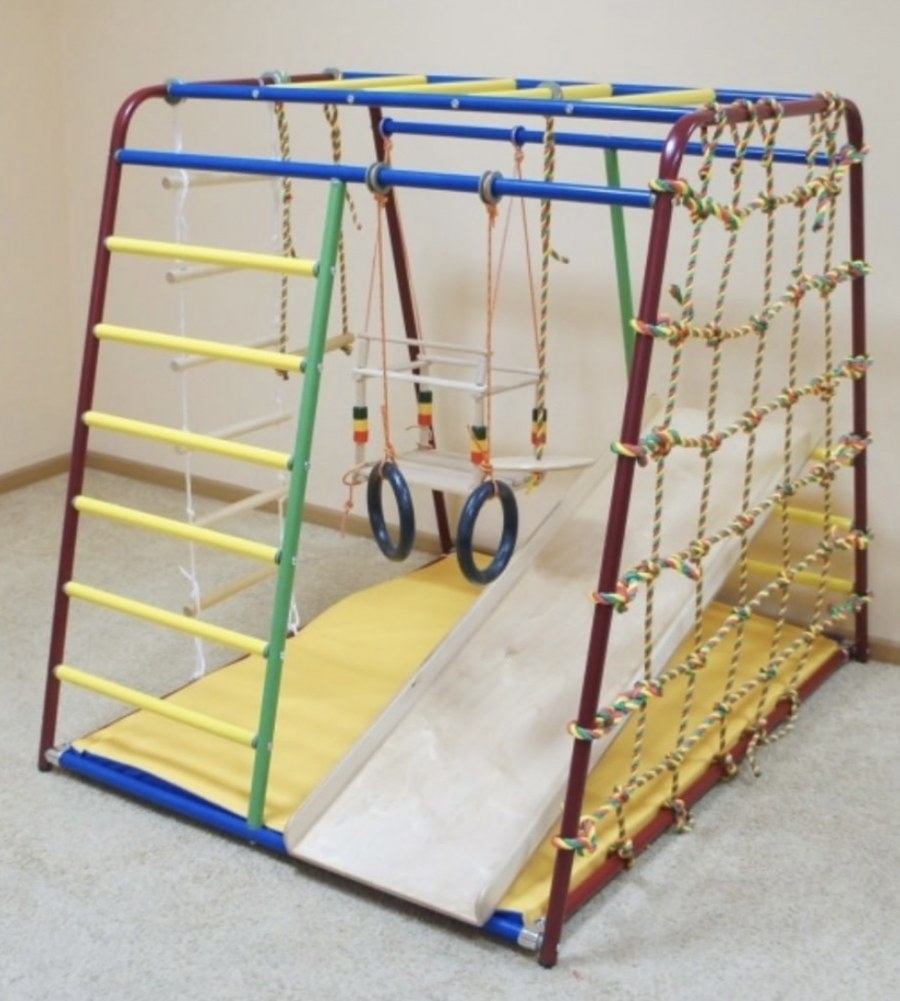 Сдвоенная шведская стенка с рукоходом