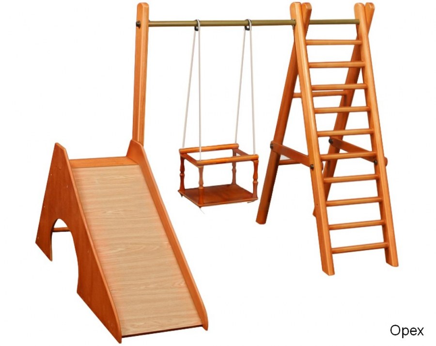 Деревянный спортивный комплекс для детей в квартиру