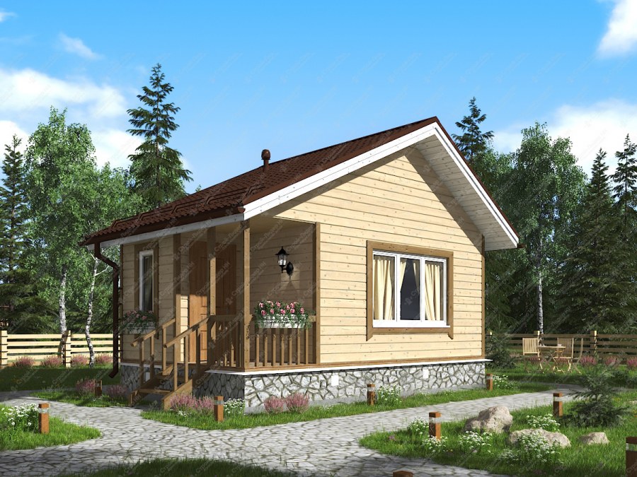 Дачный домик 5х7 одноэтажный