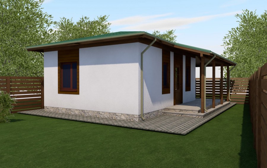 Одноэтажное здание дача