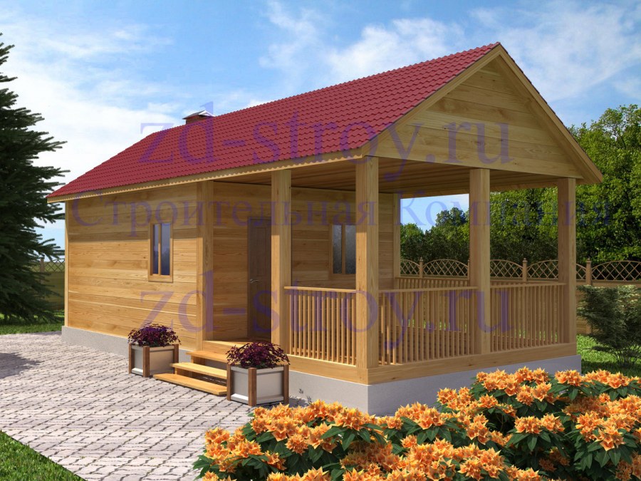 Дачный домик с террасой