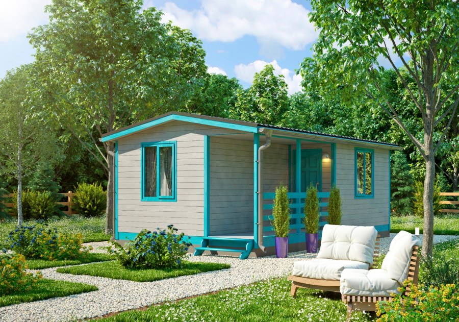 Одноэтажный дачный домик