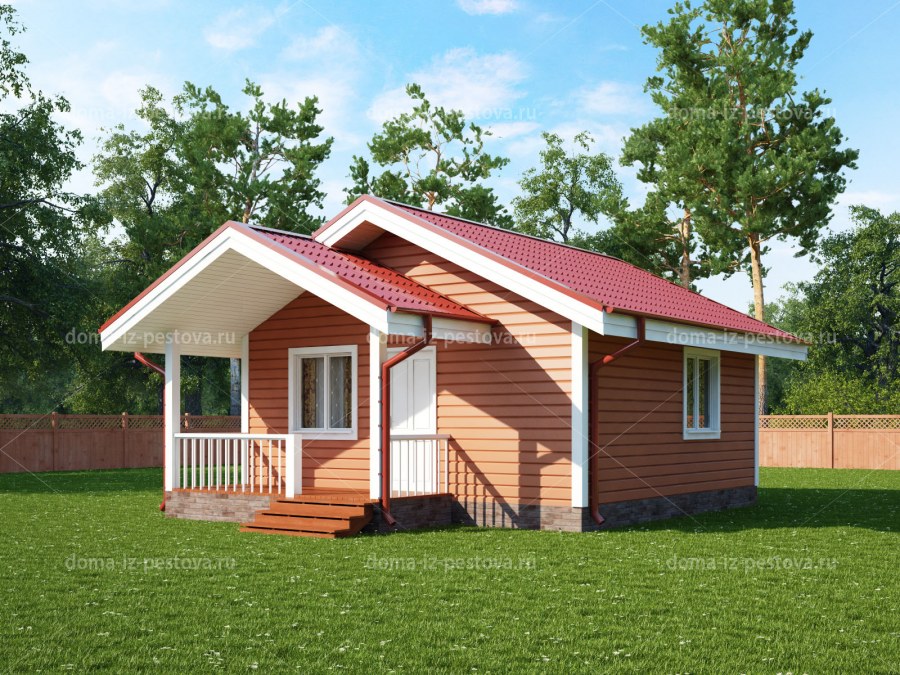 Одна этажный дачный дом