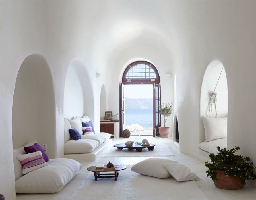 Интерьер в стиле Санторини