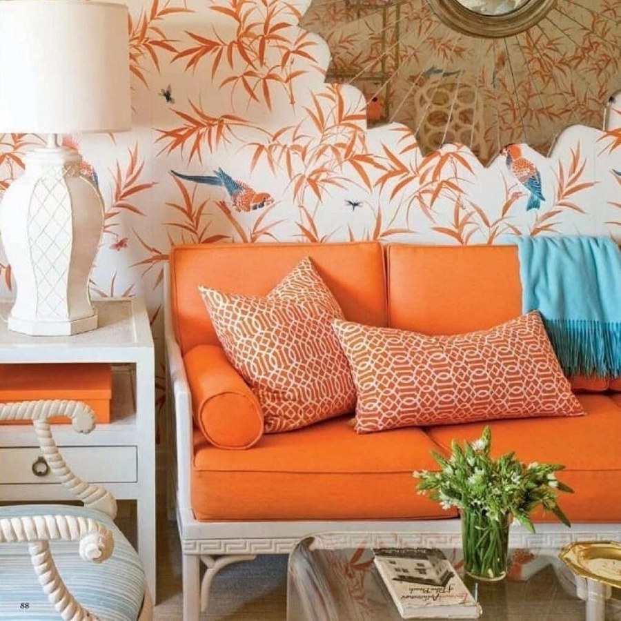 Интерьер в оранжевых тонах