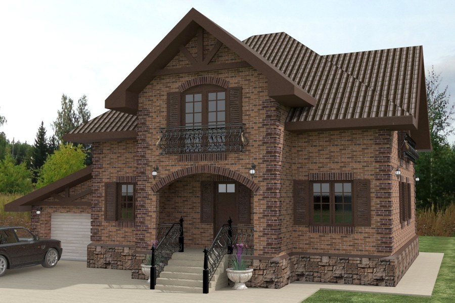 Коттедж из кирпича