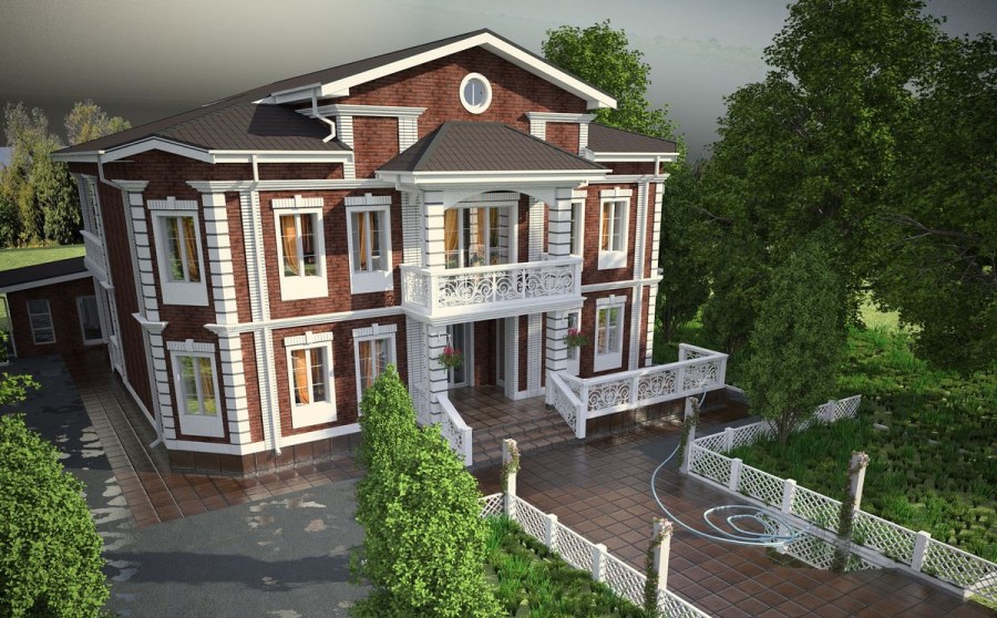 Проект особняка в русском стиле