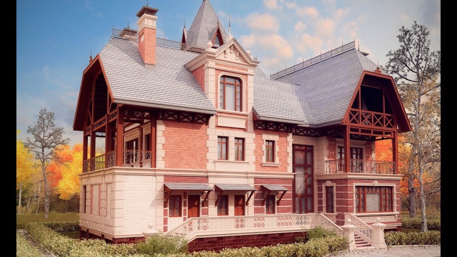 Усадьба в русском стиле фасад