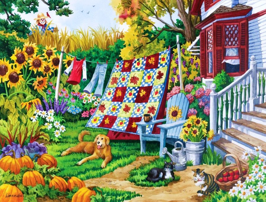 Деревенский домик с огородом рисование