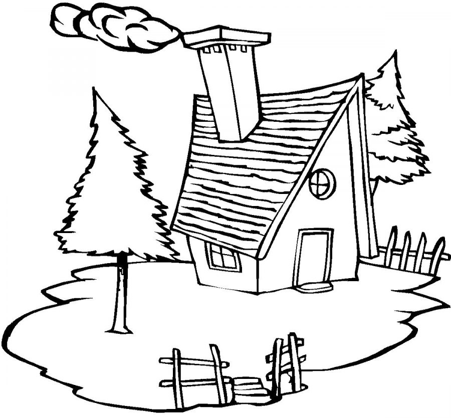 В деревне. Раскраска