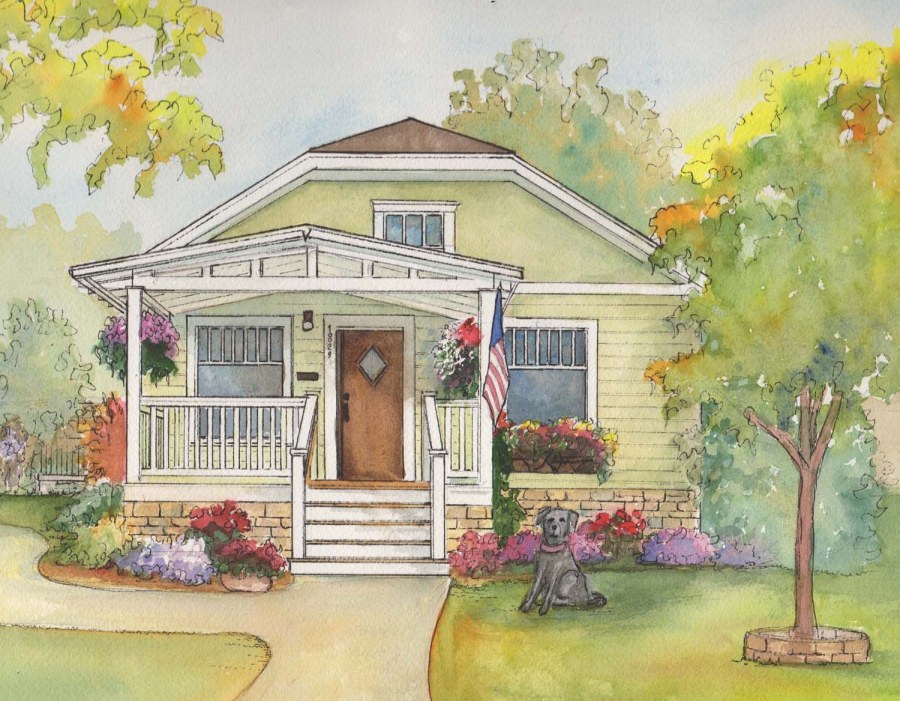 Красивый дом рисунок