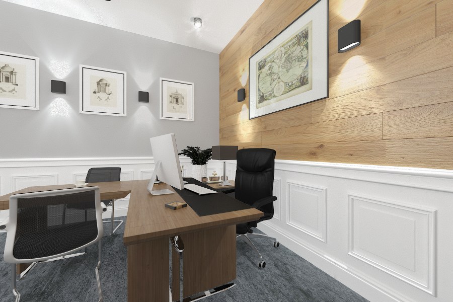 Интерьер маленькой переговорной