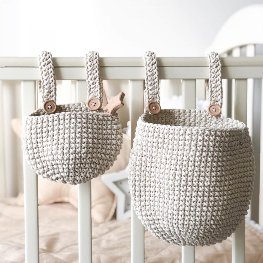 Корзины из трикотажной пряжи