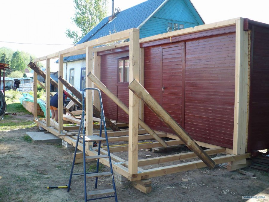 Каркас односкатной крыши