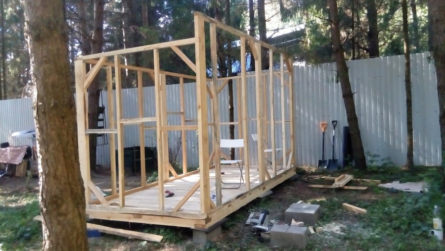 Каркас бани из бруса