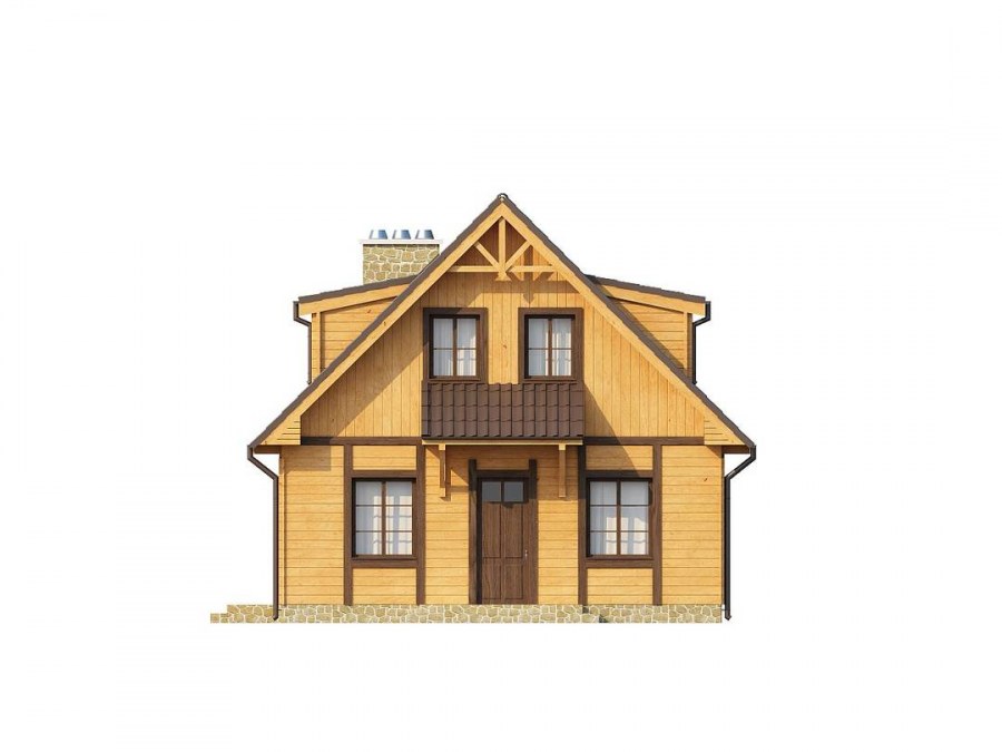 Деревянный дом на прозрачном фоне