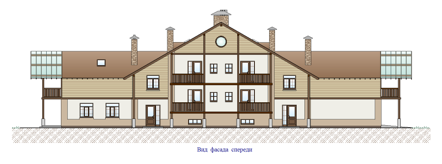 Фасад здания вид спереди