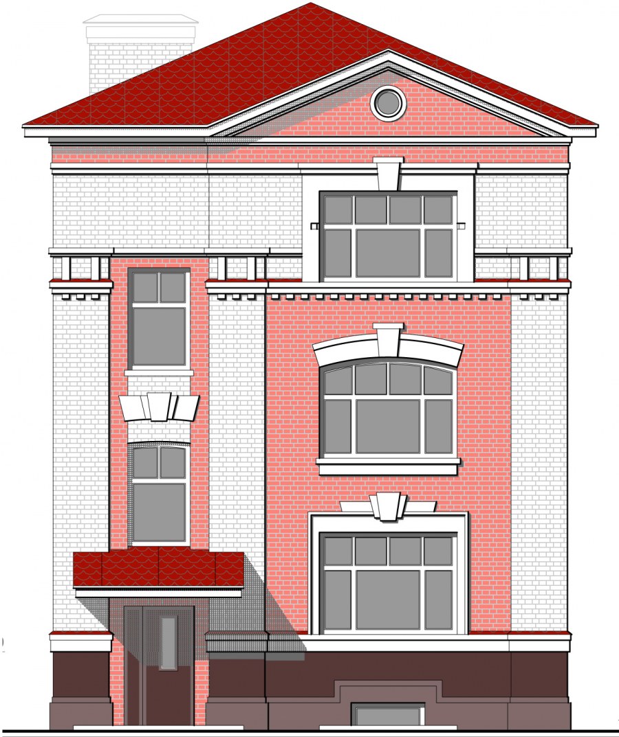 Фасад здания фронтально
