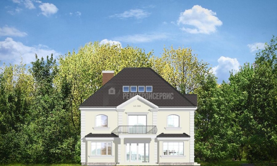 Дом фронтальный вид