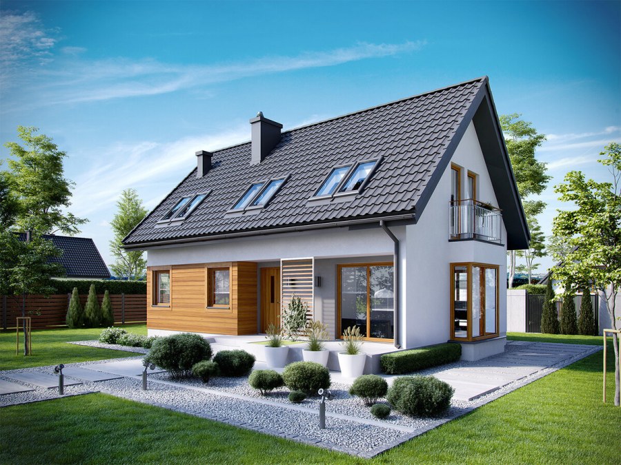 Дом c мансардой