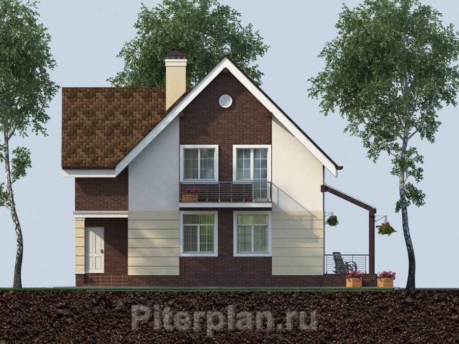 Проект домов вид спереди