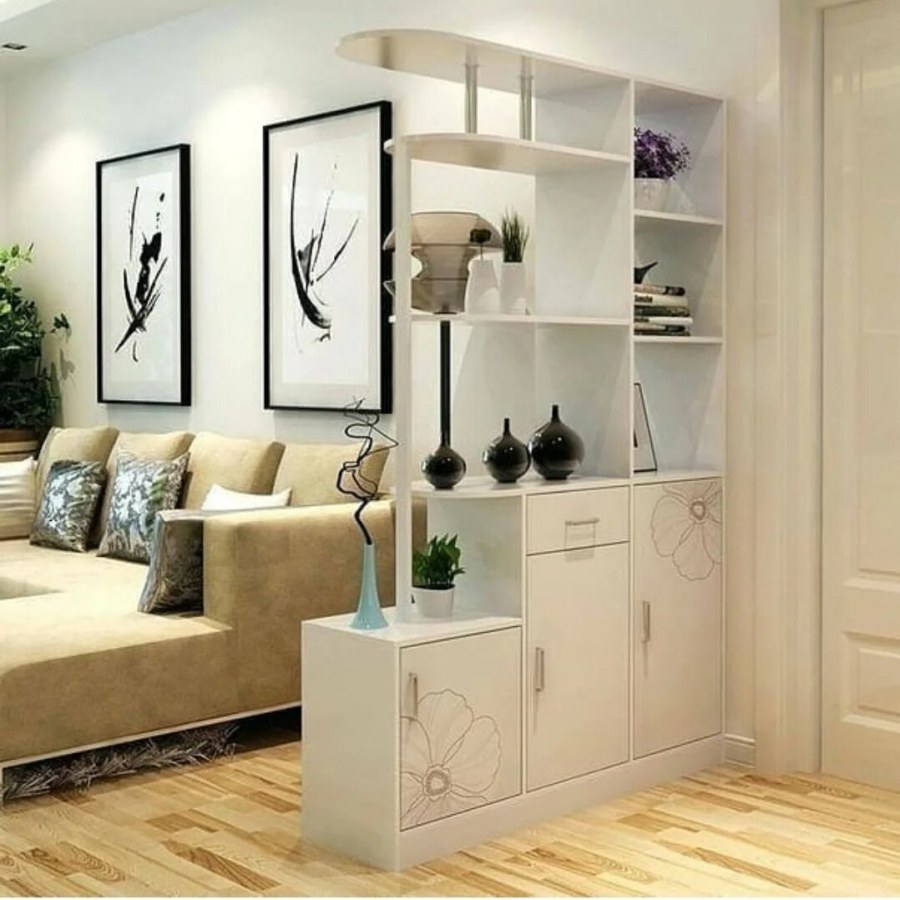 Перегородка в гостиной для зонирования