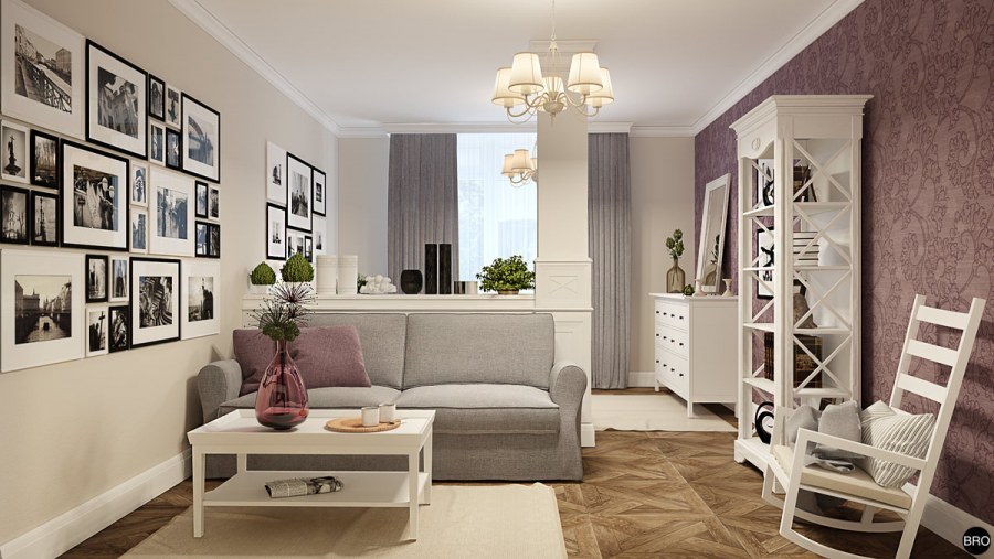 Интерьер 1 комнатной квартиры в стиле Прованс