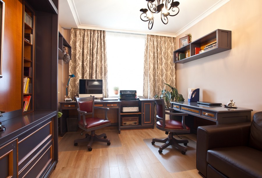 Интерьер кабинета в квартире