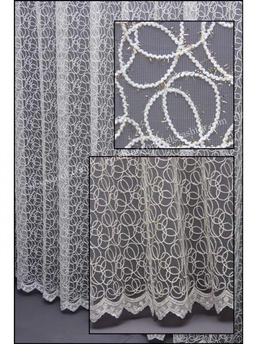 Тюль паутинка с вышивкой