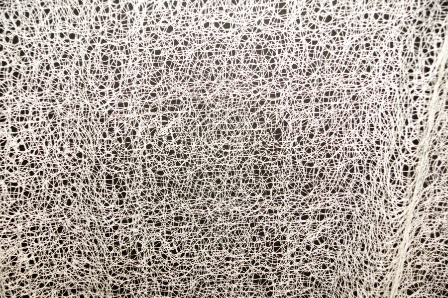 Тюль паутинка белая