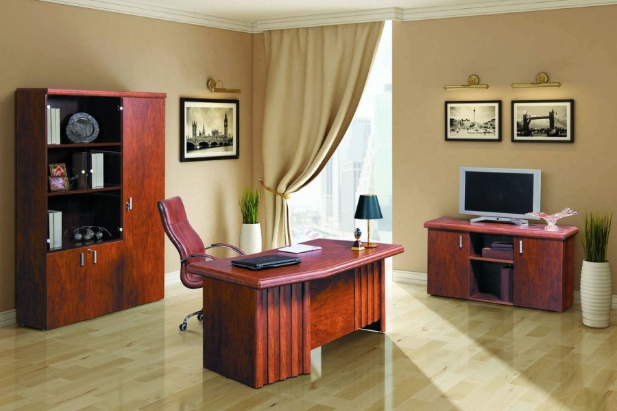 Стол руководителя Милано эбони