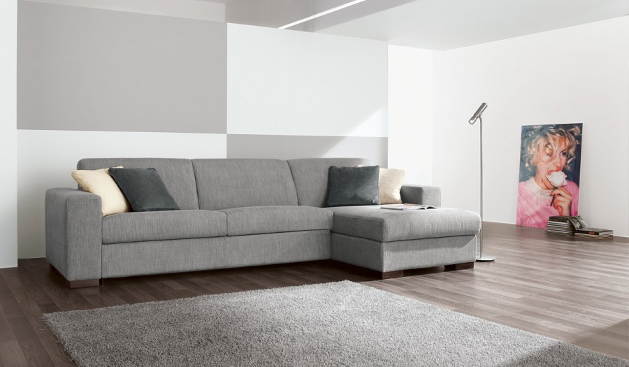 Диван угловой серый