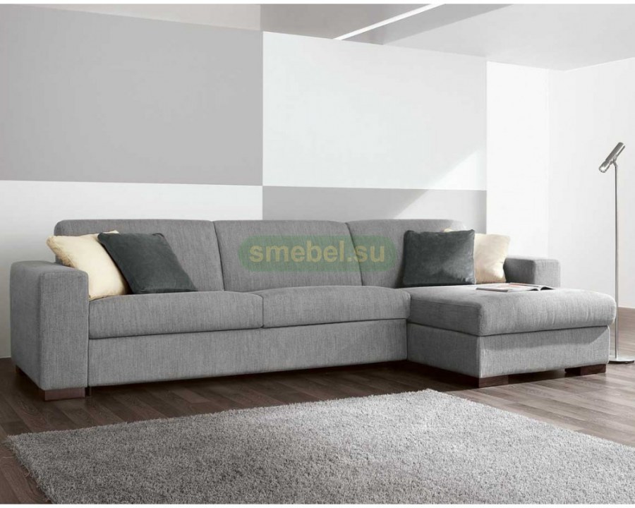 Диван угловой серый