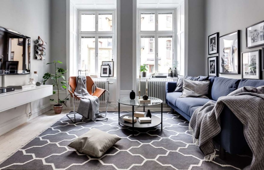 Ковер в скандинавском интерьере