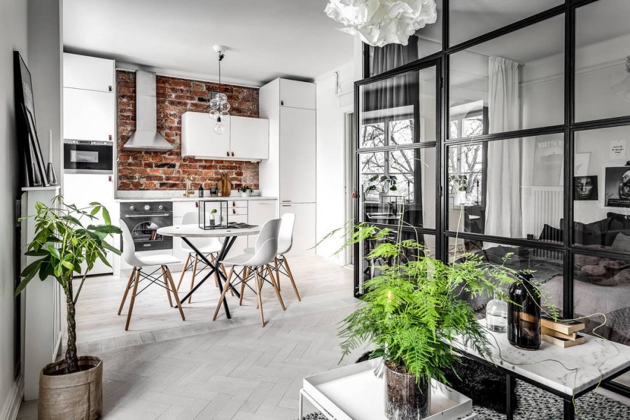 Лестница в стиле Сканди лофт