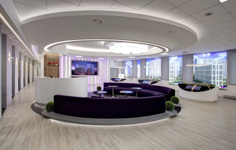 Визуализация гостиной в современном стиле