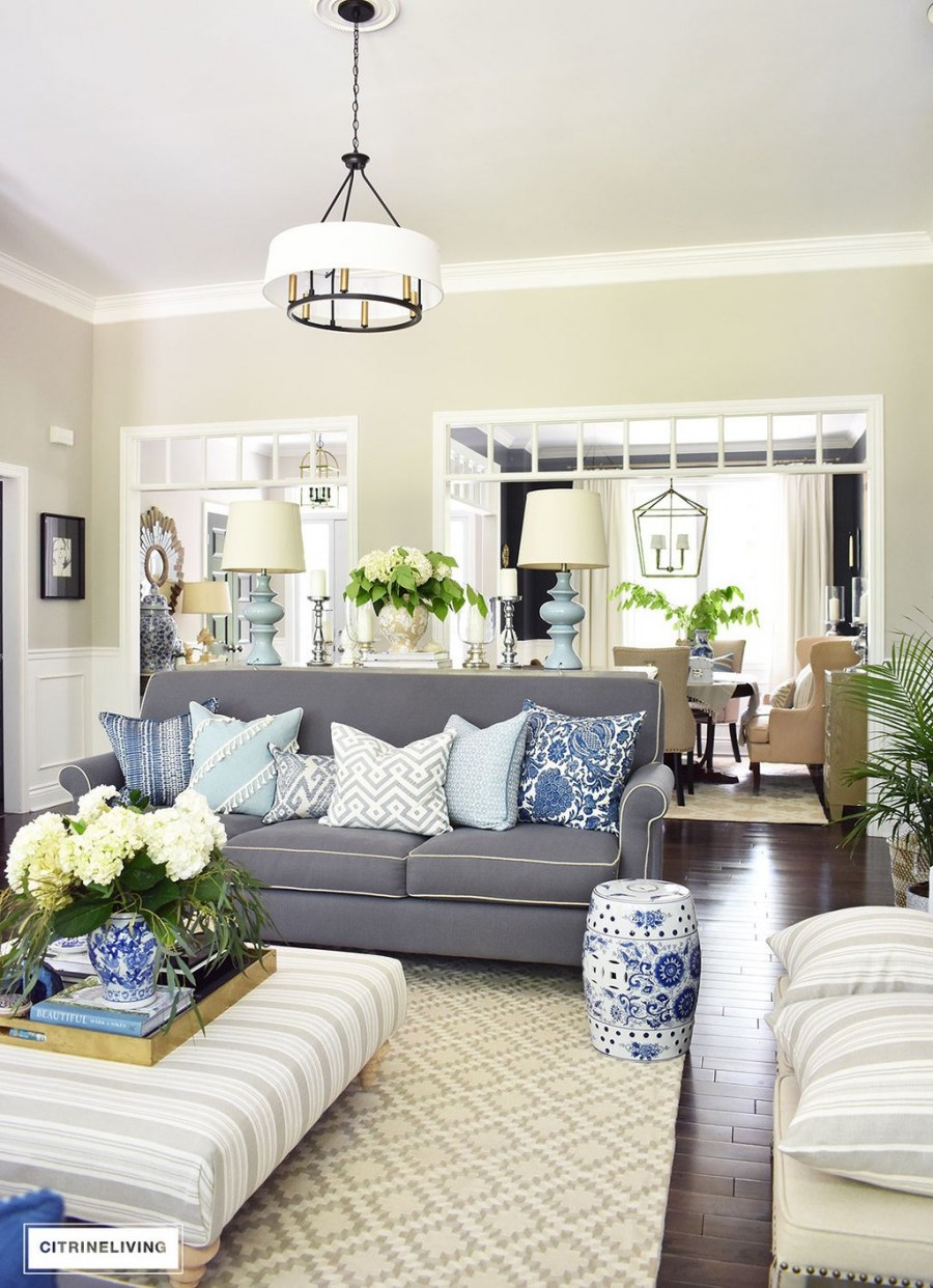 Сочетание цветов в гостиной