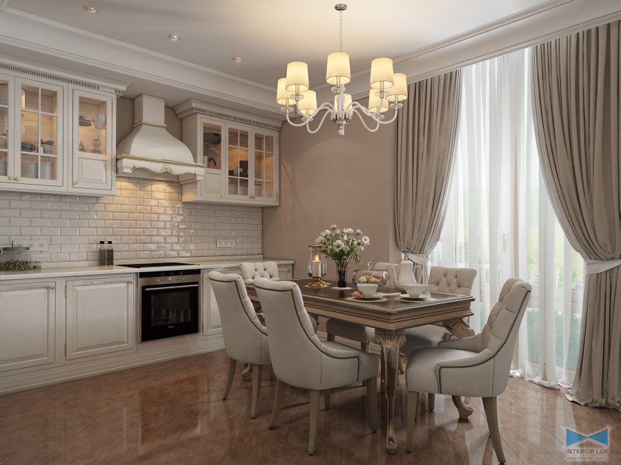 Стильные шторы на кухню