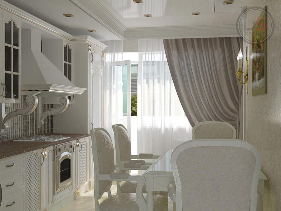 Кухня в стиле Неоклассика 10 кв.м