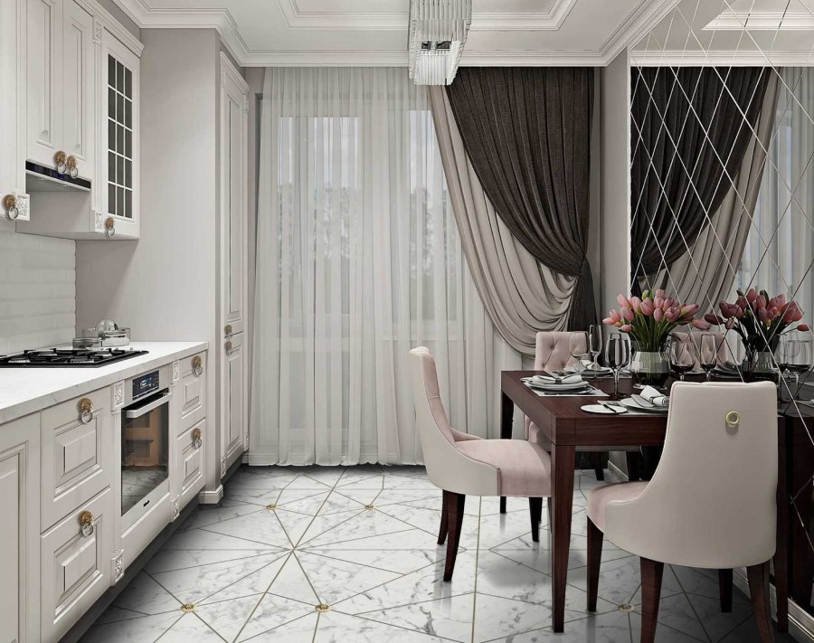 Шторы для кухни Гео классика