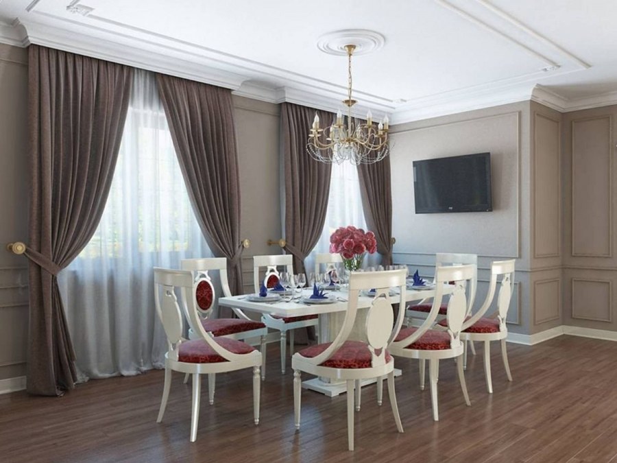 Шторы в кухню-гостиную