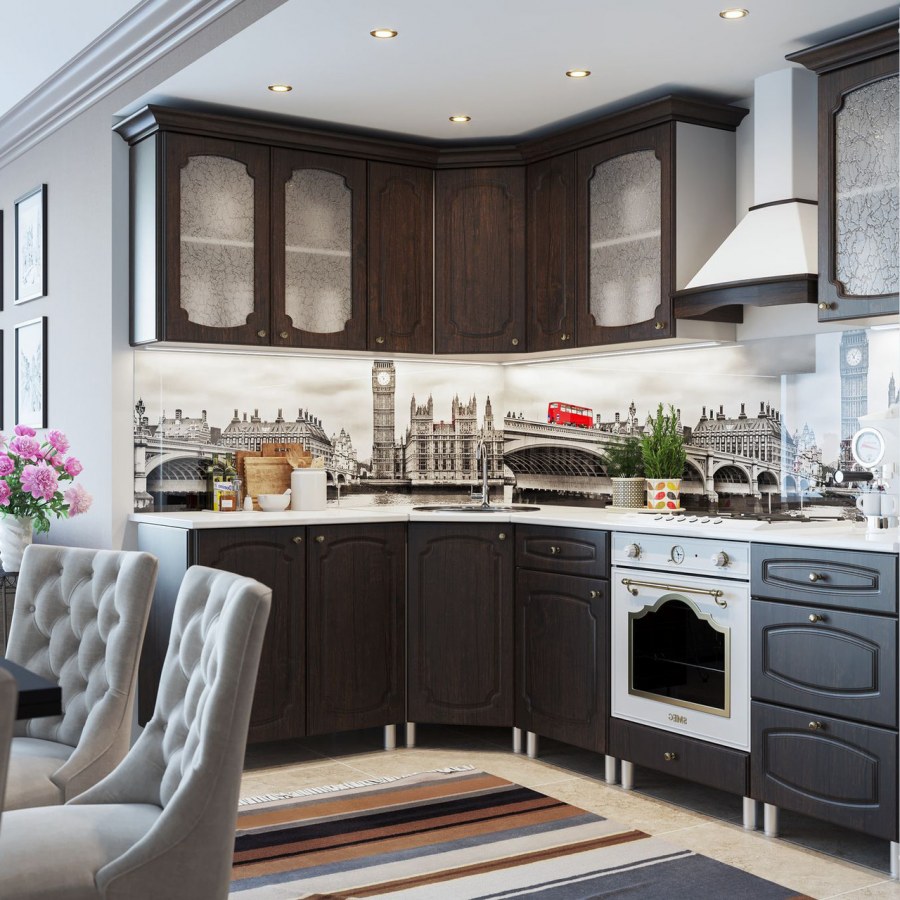 Св мебель кухня классика дуб антик