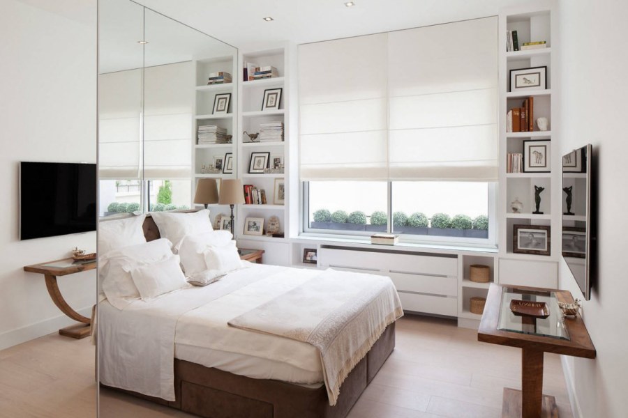 Функциональный интерьер маленькой спальни