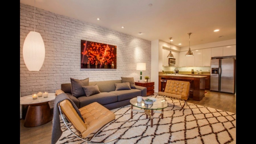 Кухня гостиная в серых тонах