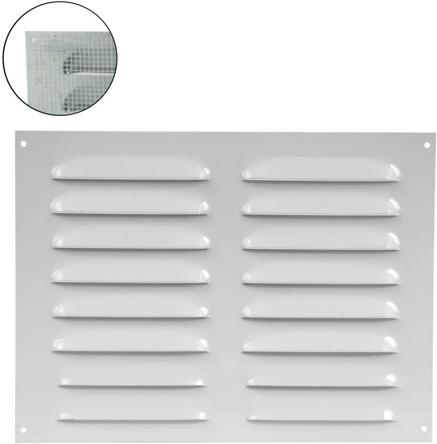 Решетка вентиляционная Europlast 400х60мм металл белая